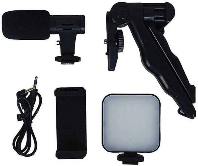 sykz MOBILE VIDEO MAKING KIT Monopod Kit, Tripod, Tripod Kit, Tripod Kit, Monopod(Black, Supports Up to 1000 g)