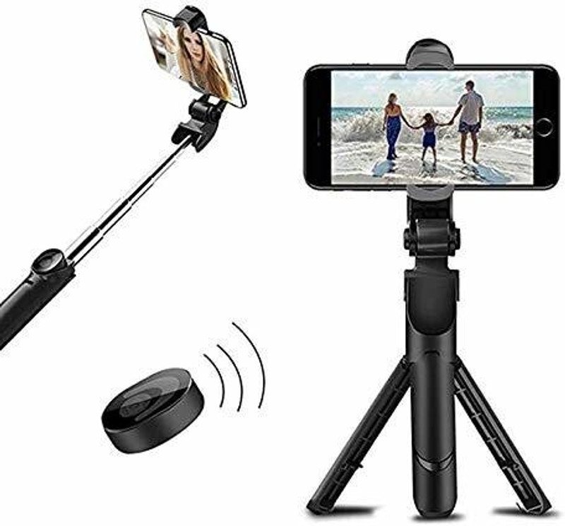 XITARA TRIPOD SELFIE STICK WITH BLUETOOTH REMOTE Monopod, Tripod(Black, Supports Up to 350 g)