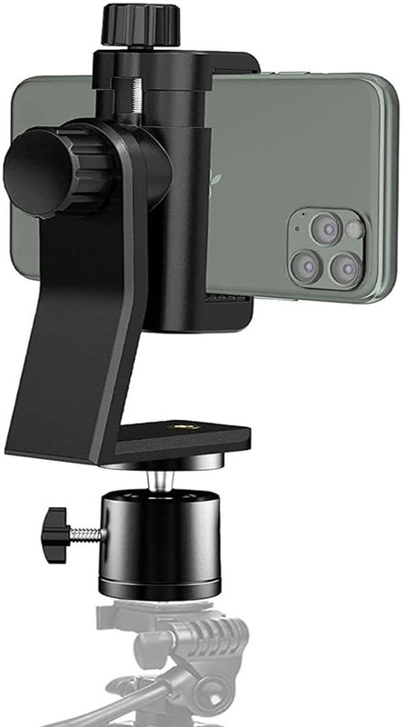 subton Ball Head for Tripod with 360 Mobile Holder |360 Angle Adjustment Tripod Mobile Holder with Vertical and Horizontal Mode Video Recording|Compatible with All Mobile Phone Tripods and Cameras Monopod, Tripod, Tripod Kit, Tripod Ball Head, Tripod Bracket, Tripod Clamp, Monopod Kit(Black, Support