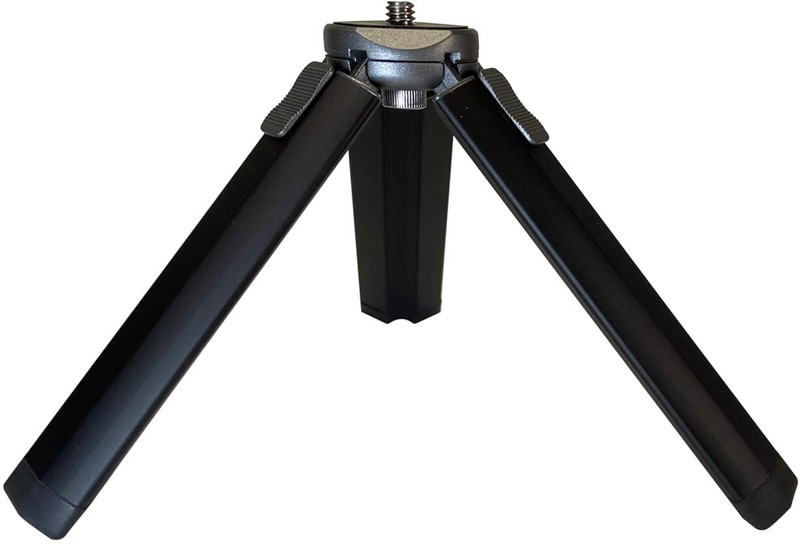 MILLETS Mini Metal Compact Desktop Tripod Stand Handle GripTabletop Tripod Monopod(Black, Supports Up to 800 g)