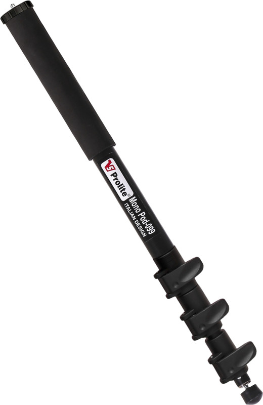Prolite Monopod with Dual Mount Thread Adapter (1/4inch and 3/8inch) | Italian Flip Locks | Rubber Grip | Upto 10kg Payload Monopod(Black, Supports Up to 10000 g)