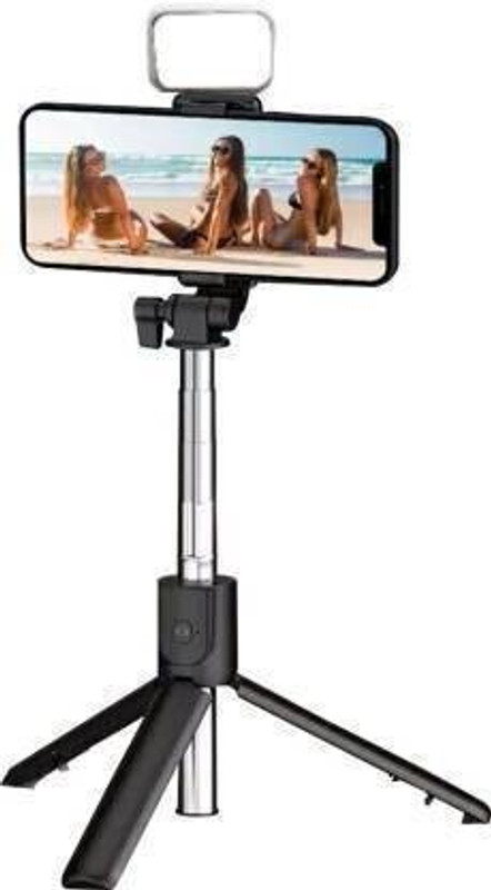 CHG Best sale R1s Wireless Selfie Stick Stand Remote Flash Light All SmartZ10 Tripod Ball Head(Black, Supports Up to 400 g)