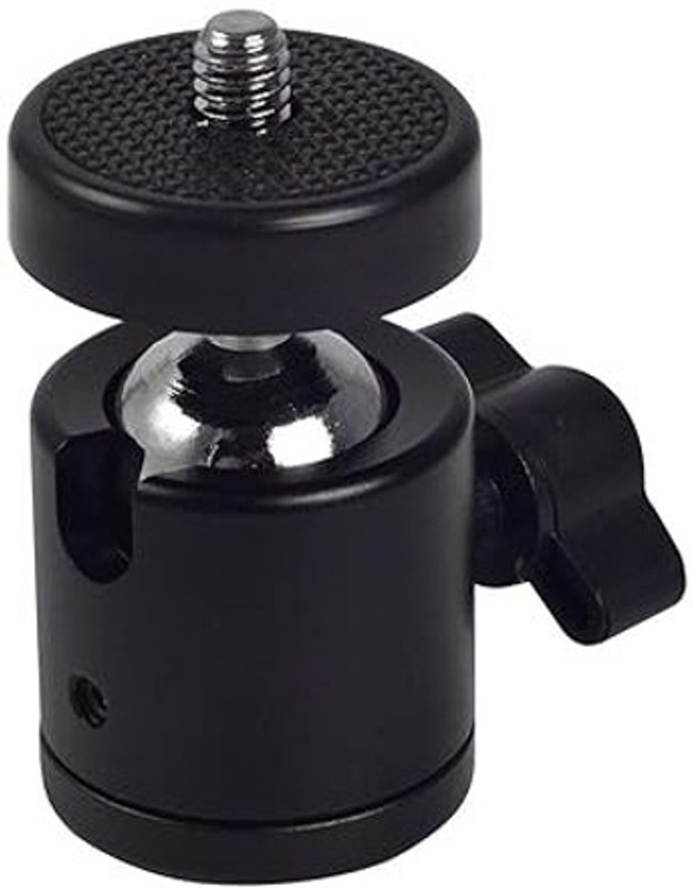 FLYING COLLECTION Swivel Mini Ball Head 1/4" Screw 360 Degree Aluminium Alloy Body Rotating Swivel Tripod Ball Head(Black, Supports Up to 1500 g)
