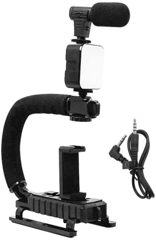 Exxelo Limited Edition U Shaped Video Making Handheld Stabilizer Kit Camera Gimbal Tripod Ball Head(Black, Supports Up to 1000 g)