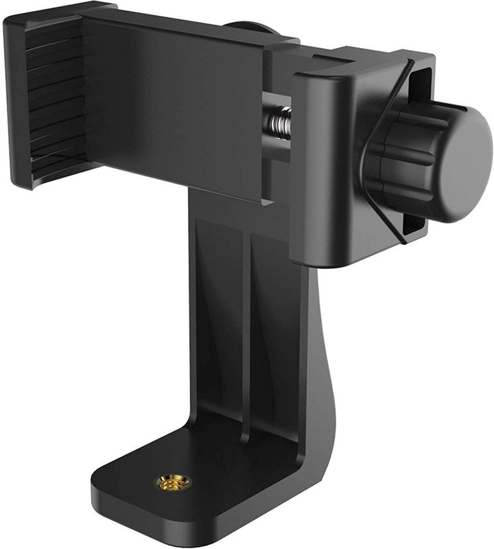 Lipzie Tripod Mobile Holder 360° | Universal Smartphone Clip Mount Adapter Tripod Ball Head(Black, Supports Up to 500 g)