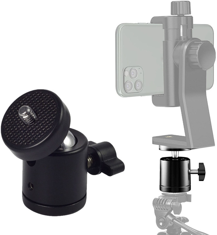 Wanzhow Mini Tripod Ball Head Tripod & Monopod Accessories Tripod Ball Head(Black, Supports Up to 600 g)