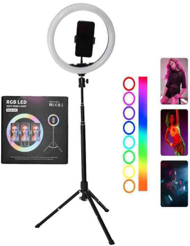 TRUETAG RGB Ring Light 10" With 7 Ft Tripod For Making Reels, Photography Tripod(Multicolor, Supports Up to 250 g)