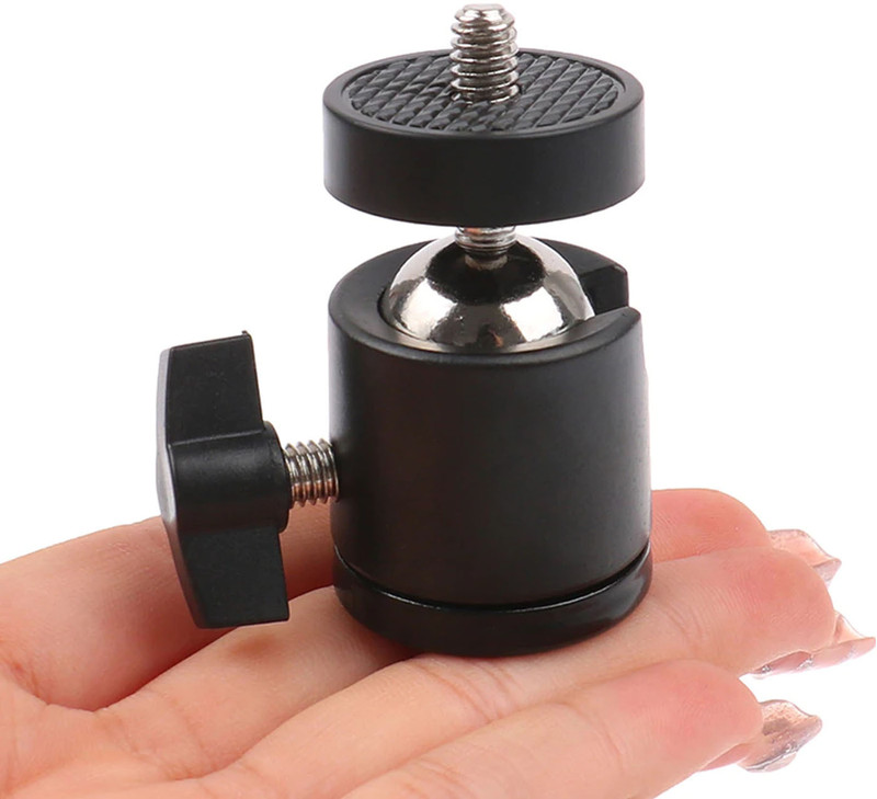 Wanzhow Universal Tripod Mount Holder Camera Tripod Ball Head Tripod Ball Head(Black, Supports Up to 600 g)