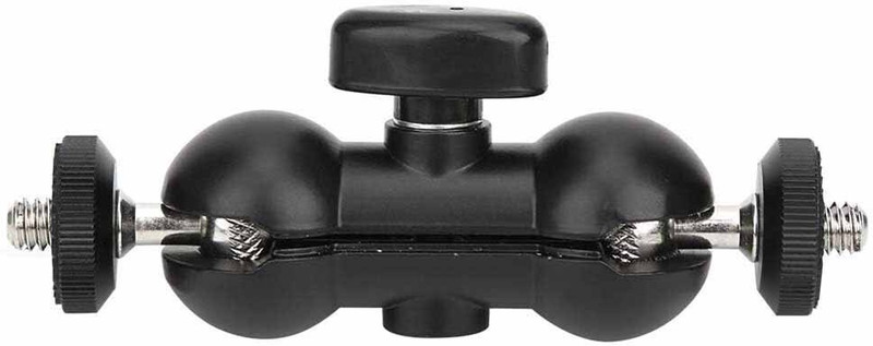 Stela Dual Ball Head Multi-Function Magic Arm with 1/4"-20 Screws Tripod Ball Head(Black, Supports Up to 500 g)