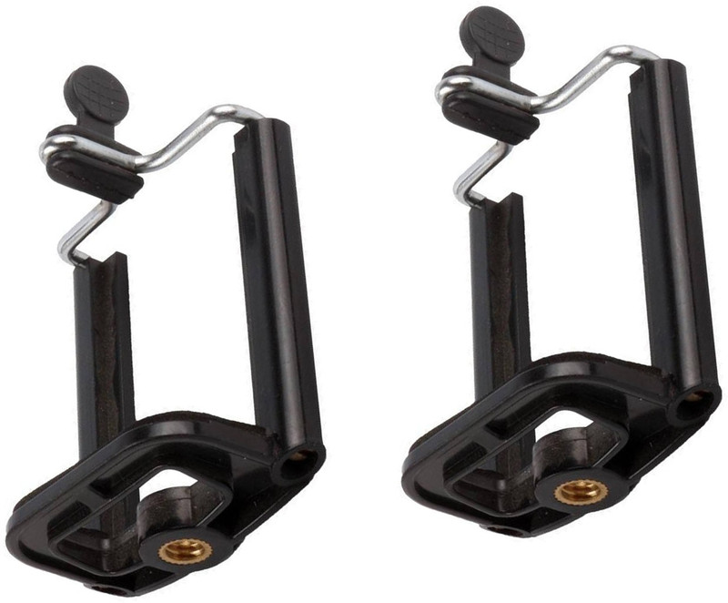WRADER SET OF 2 Tripod Clip for Mobiles Tripod Mount Adapter for Mobiles Tripod Bracket, Tripod Ball Head, Tripod, Tripod Clamp, Tripod Kit, Monopod, Monopod Kit(Black, Supports Up to 600 g)