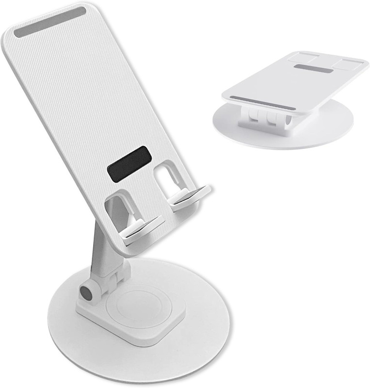 Casa Tech Foldable Mobile Stand Holder|Angle & Height Adjustable Cell Phone Stand Single Gimbal for Mobile(200)