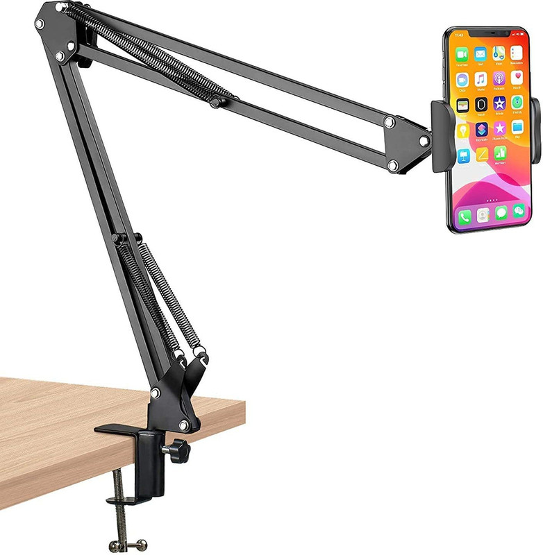 Speeqo Overhead Tripod Camera Stand 360 Degree Mobile Holder Cell Phone Stand Tripod Bracket, Tripod Clamp, Tripod Ball Head, Tripod(Long Arm Gooseneck, Supports Up to 1000 g)