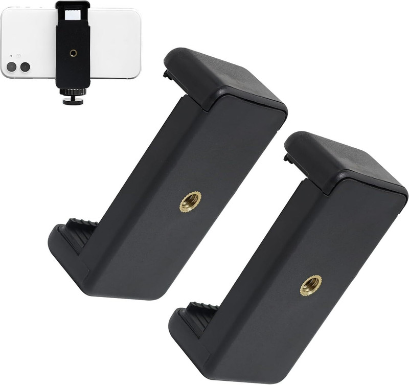 Vacotta Adjustable and Rotatable Mobile Holder Clip/holder/Bracket/Clamp for tripod Tripod Bracket, Tripod Clamp, Tripod Ball Head, Tripod Kit(BLACK02, Supports Up to 3000 g)