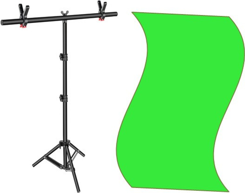 Vistook 6x9FT Light Green Decoration Curtain T-Shaped Stand Photo Studio Reflector