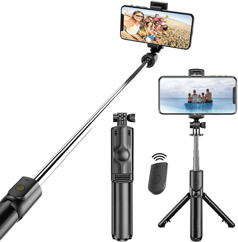 FIXERPRO Selfie Stick Tripod Stand with Light, 3-in-1 Multifunctional & Bluetooth Remote Tripod Kit, Tripod(Multicolor, Supports Up to 3000 g)