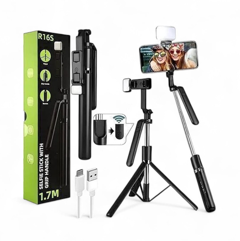 theprintingzone R16s_01 Tripod Kit, Tripod, Monopod Kit(Black, Supports Up to 1400 g)