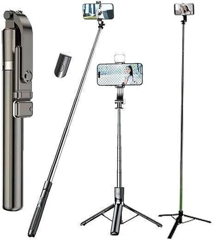 Pharaoh ST-01 FoldEase Tripod with 170cm Reach Tripod Kit, Monopod Kit(Black, Supports Up to 1000 g)