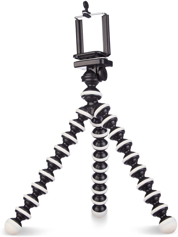 USPOT Flexible Gorilla Mini Tripod Stand with Phone Holder for DSLR Action Camera Tripod, Monopod Kit, Tripod Kit(Black, Supports Up to 800 g)