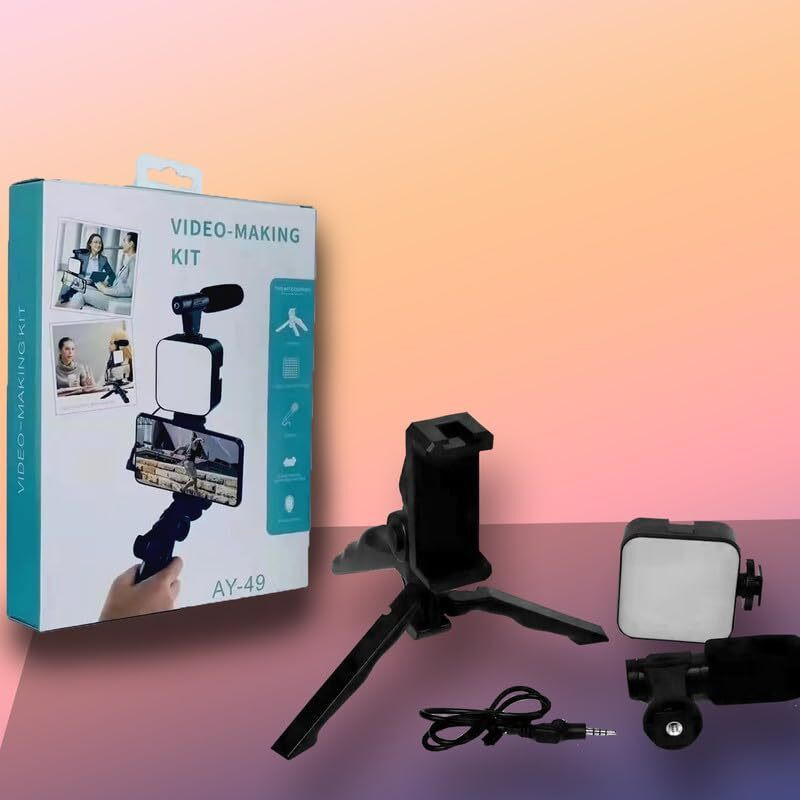RV Enterprises AY-49 Tripod Kit, Tripod, Tripod Ball Head, Monopod Kit, Tripod Bracket(Black, Supports Up to 100 g)