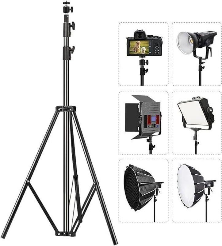 Yacam LS-950 9 Feet Heavy Duty Light Stand Portable Foldable for Ring Light, Flash, 1 lx Camera LED Light