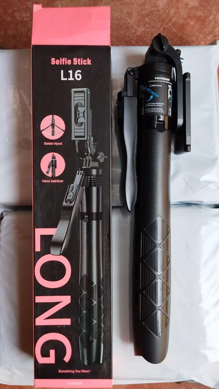 MAFAI L16 Long Selfie Stick with Tripod Stand, Selfie Stick for Mobile Phone Tripod(Black, Supports Up to 1000 g)