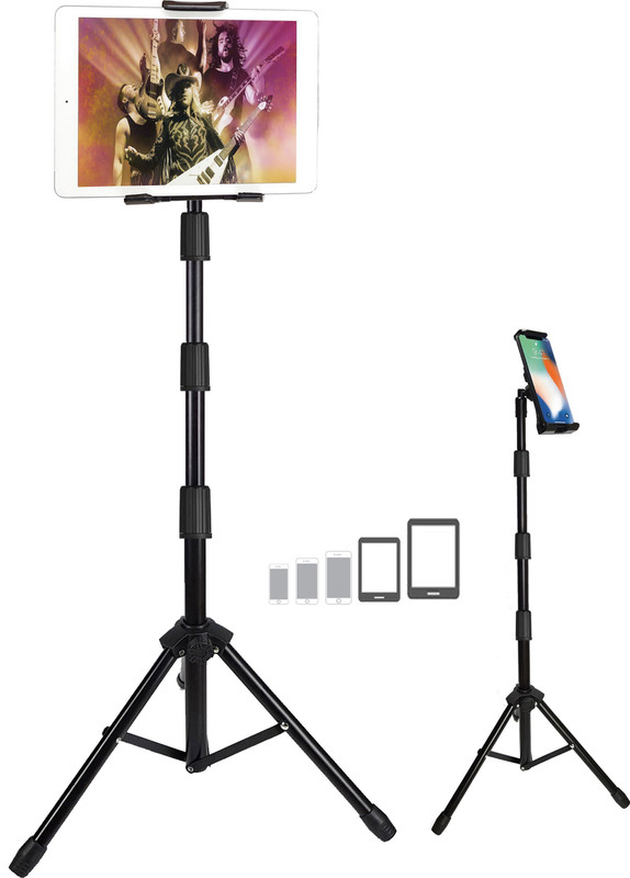 BROLAVIYA Tripod Stand Compatible with All Mobiles and Tablets of 4' to 10.1' inch Tripod(Black, Supports Up to 500 g)