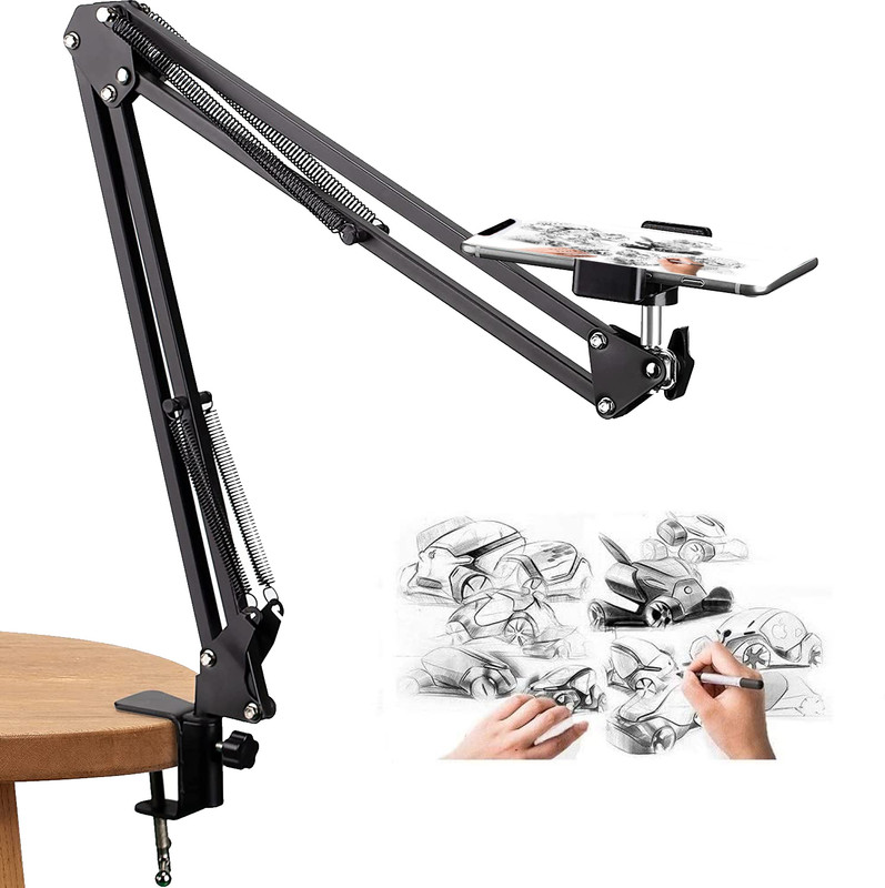 Wanzhow 360 Rotation for Overhead Video shooting,Cooking Videos,Online Claases Tripod Kit, Monopod, Tripod Bracket, Tripod Clamp, Tripod Ball Head(Black, Supports Up to 1000 g)