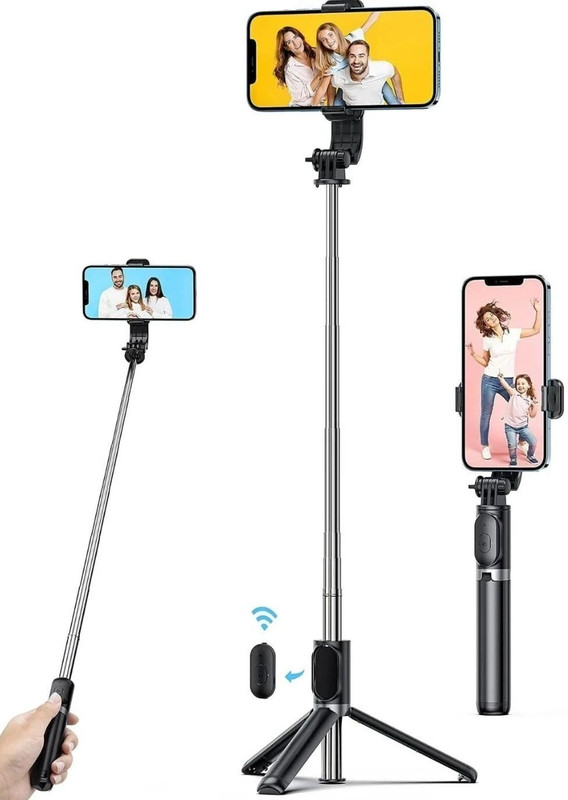 Sconzi Y18S Selfie Stick Tripod FocusLite Tripod, Monopod Kit, Tripod Kit(Black, Supports Up to 1200 g)