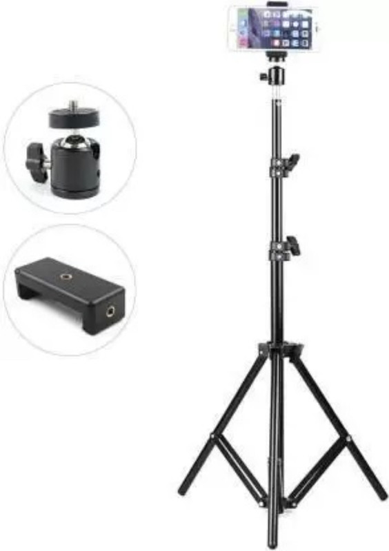 Gentle e kart 2.1 metre Tripod Light Aluminum Alloy Photography Stand for Making Tripod(Black, Supports Up to 2000 g)