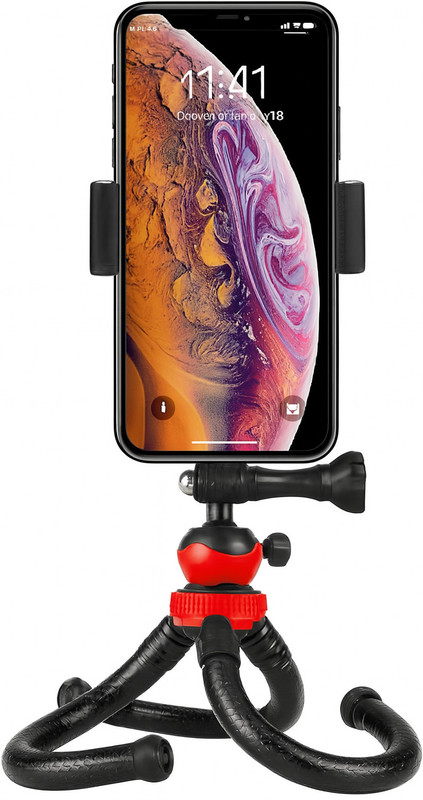 Vacotta 14-Inch Flexible tripod for Mobile Photography-Videography Best for Vloggers Tripod, Tripod Ball Head, Tripod Bracket, Tripod Clamp(Black, Supports Up to 3000 g)