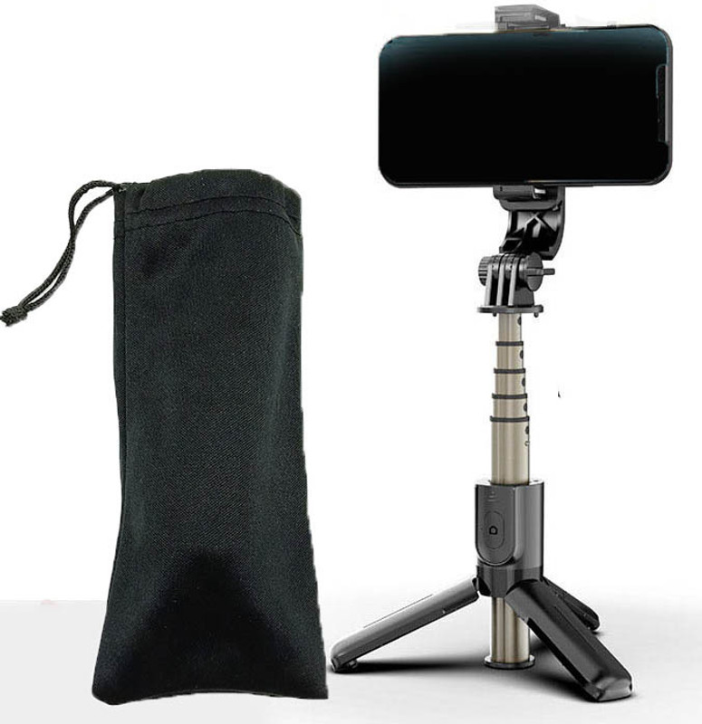 BUFONA R1 Portable Selfie Stick your ideal capturing stunning photos and videos Tripod, Tripod Kit, Monopod(Black, Supports Up to 500 g)