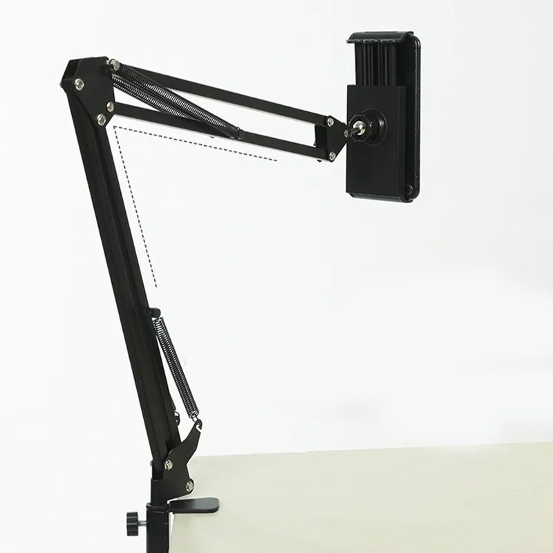 Mobtude Overhead Tripod Camera Stand 360° Rotate Cell Phone Stand Tripod, Tripod Ball Head, Tripod Bracket, Tripod Clamp, Tripod Kit(Black, Supports Up to 1200 g)