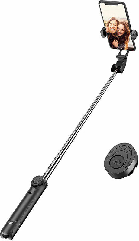 SANNO WORLD BEST SALE XT-02 Bluetooth Extendable Selfie Stick Lightweight All Smartphone Tripod, Tripod Ball Head(Black, Supports Up to 450 g)