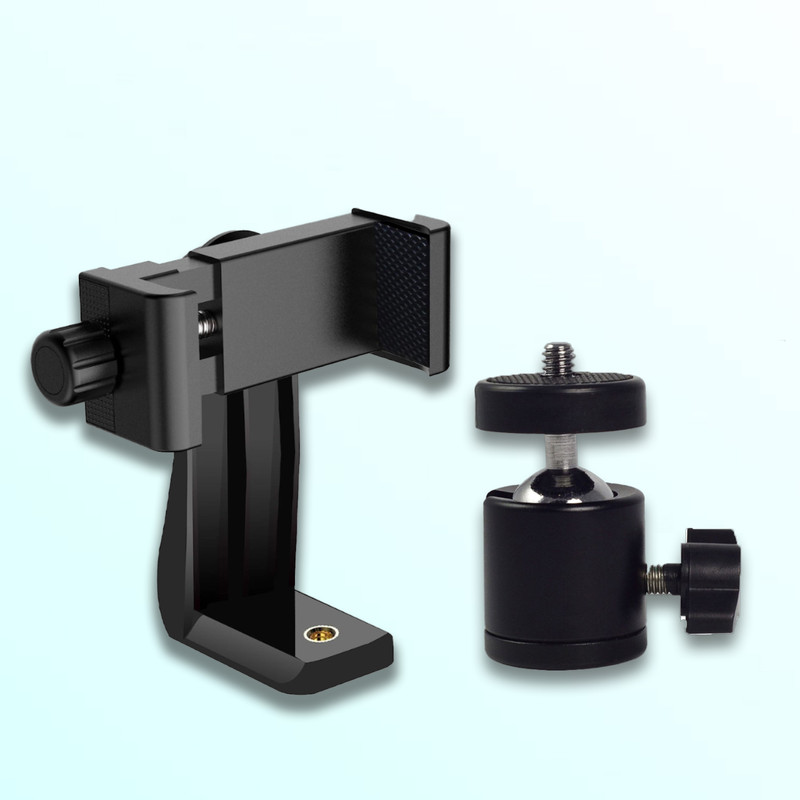 ZOKMOB Heavy Duty 360° Rotatable Smartphone Holder Vertical Bracket with Ball Head Tripod, Tripod Ball Head, Tripod Bracket, Tripod Clamp, Monopod, Monopod Kit, Tripod Kit(Ball Head Mount + 360 Mount, Supports Up to 700 g)