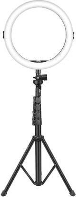 MOTOFLY 3 Brightness Modes LED Bulb Selfie Ring Light Metal Tripod Stand Live Flashlight Tripod, Tripod Kit, Monopod Kit(Black, Supports Up to 3000 g)