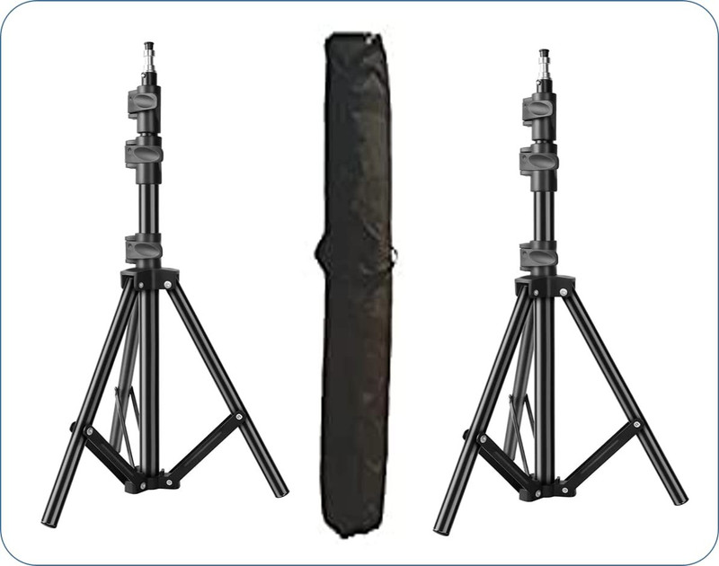 PICPRO 9 Feet Light Stand Kit (2 Light Stand with Carry Bag) for Photography & Studio Tripod(Black, Supports Up to 8000 g)