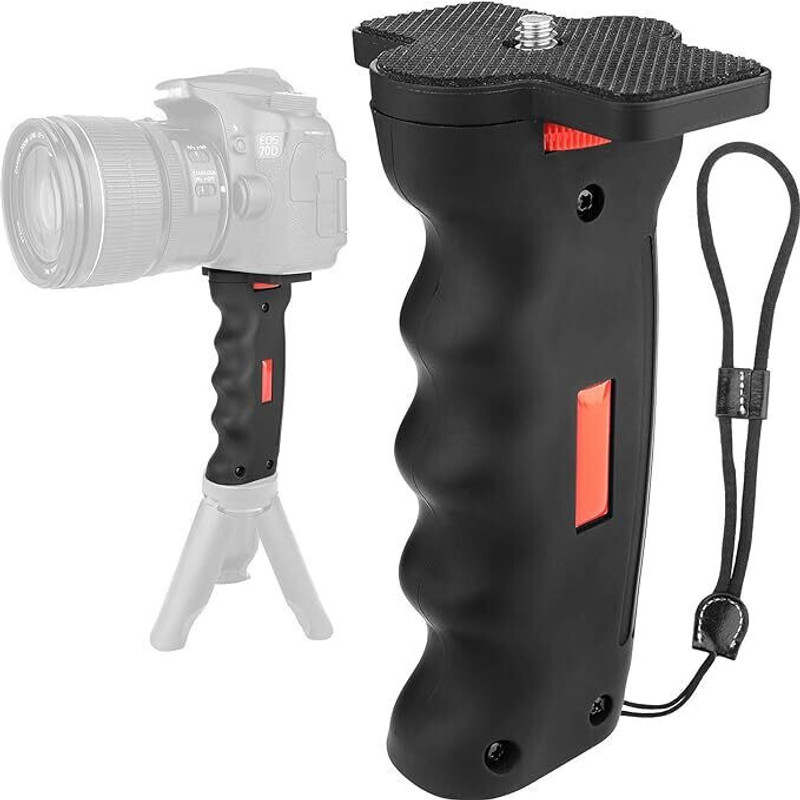 Evila Camera Handle Grip Handle Grip Support Mount for DSLR Camera Tripod(BLACK,RED, Supports Up to 2500 g)