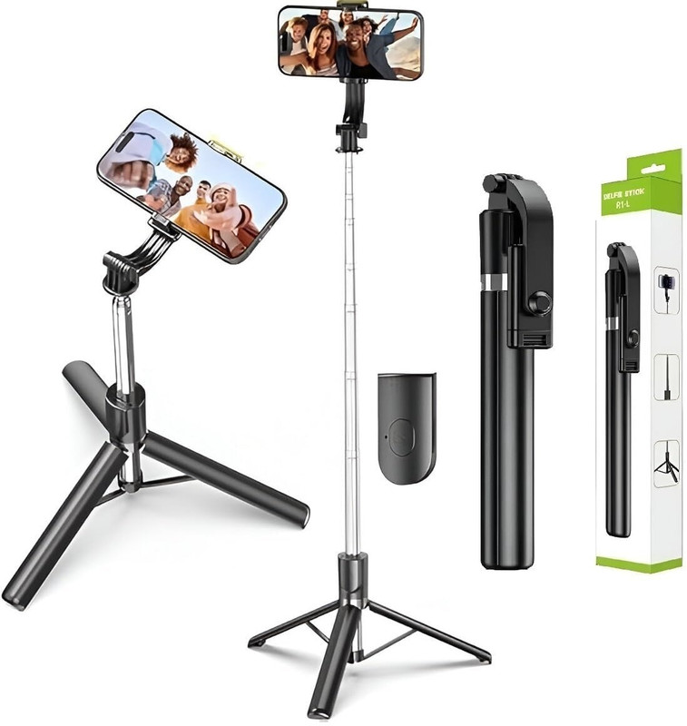 OG X NEXSA R1-L 3-in-1 Phone Tripod – 67" Extendable Stick Tripod(Black, Supports Up to 500 g)