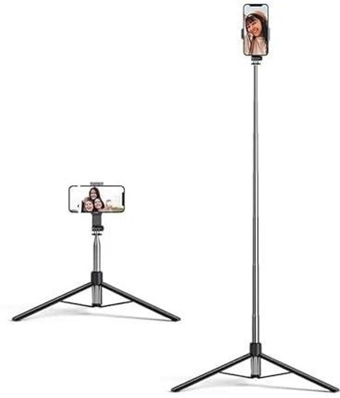 SansyStore Y17 Slim Portable Selfie Stick Tripod with Detachable Remote Tripod(Black, Supports Up to 1500 g)