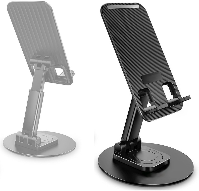 Blue Birds 360 Rotatable Stand Foldable Mobile Phone Tablet Desk Stand Tripod(Black, Supports Up to 1000 g)