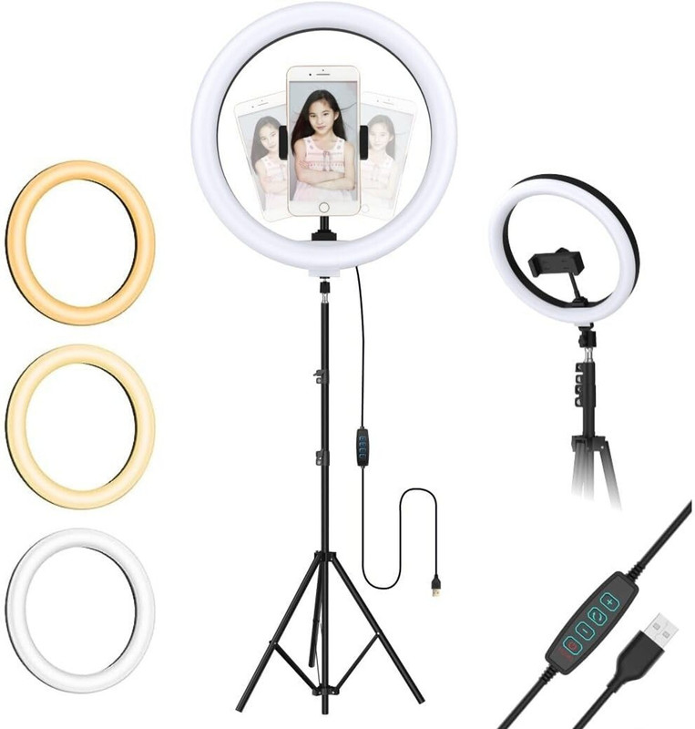 BESTFLY Best 10 INCH LED RING LIGHT WITH 7FT TRIPOD STAND Tripod, Tripod Ball Head, Tripod Kit(Black, Supports Up to 1999 g)