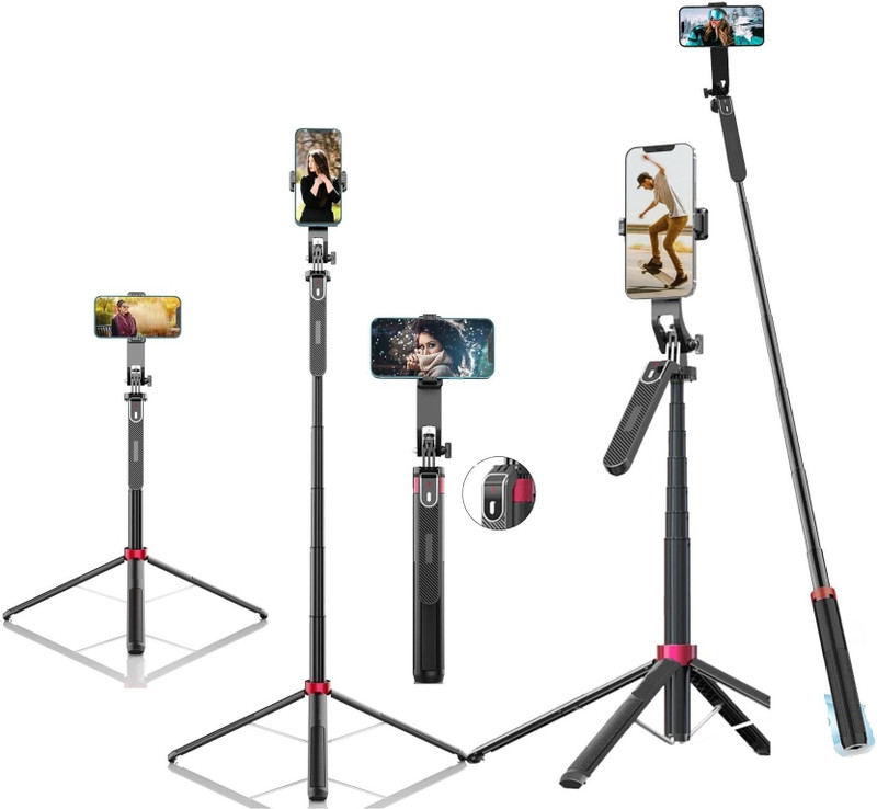FKU 2026 71 INCH Upgraded Long Selfie Stick, Balance Handle for Anti Shake Shooting Tripod, Monopod(Multicolor, Supports Up to 1000 g)