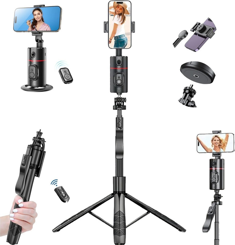 FITRIC L16 Bluetooth Selfie Stick Tripod with Wireless Remote Tripod, Monopod(Black, Supports Up to 1900 g)