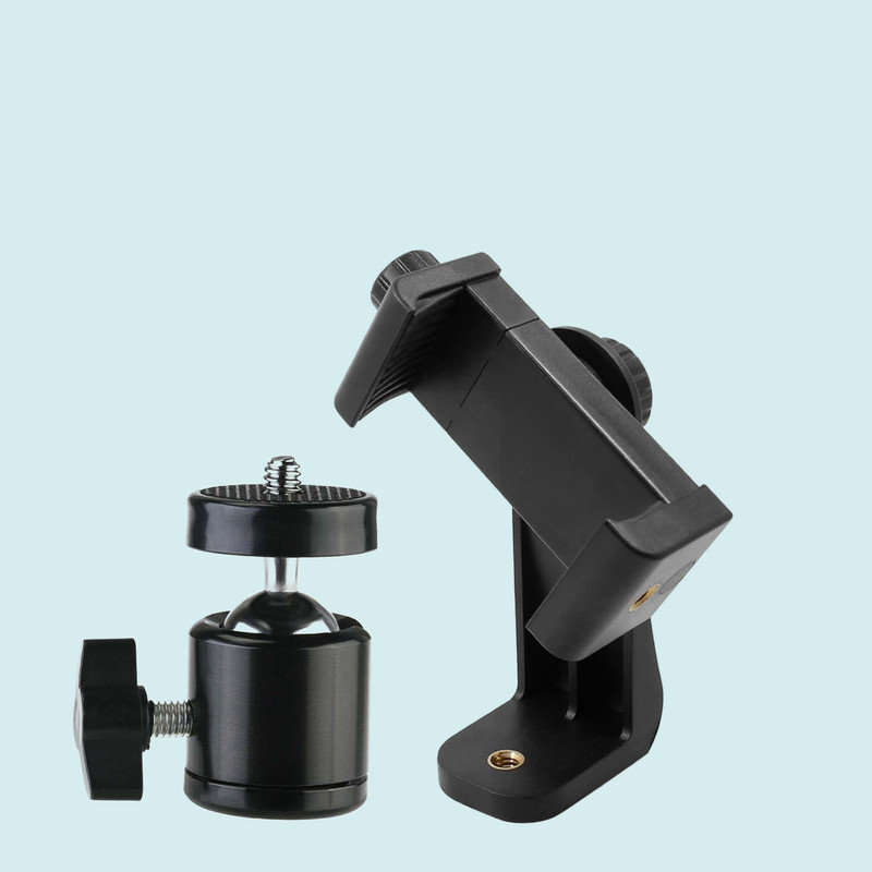 ZOKMOB Best Selling Adjustable Design | 360° rotation | Mound Adapter With Ball Head Tripod, Tripod Ball Head, Tripod Bracket, Tripod Clamp, Monopod, Monopod Kit, Tripod Kit(Ball Head Mount + 360 Mount, Supports Up to 700 g)
