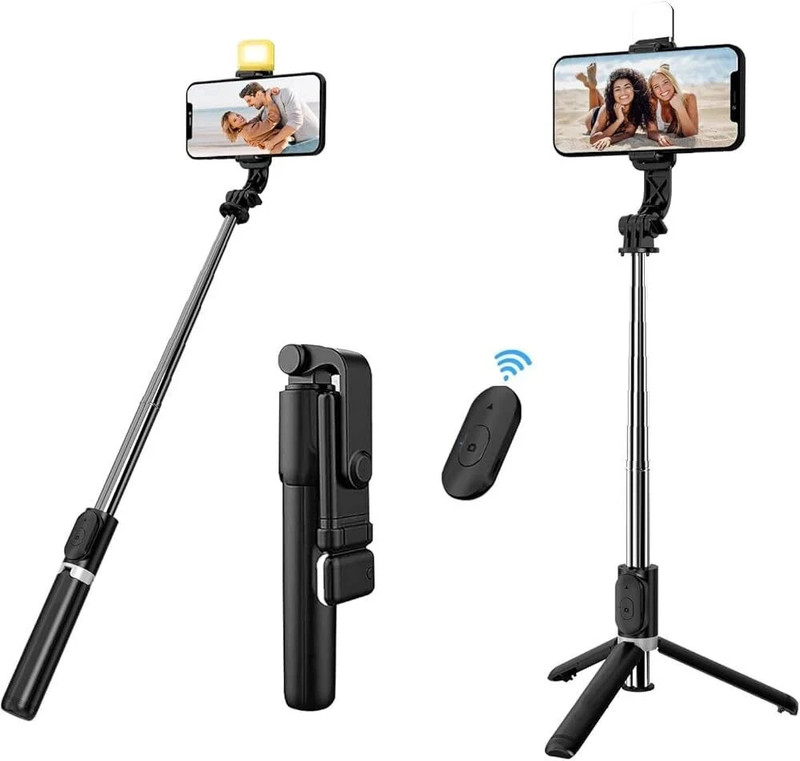 Pharaoh Remote Control Tripod Stick 170cm – iPhone & Android Tripod, Monopod Kit, Tripod Kit(Multicolor, Supports Up to 1000 g)