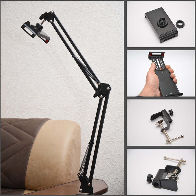 Casa Tech 360° rotating tripod camera stand for overhead photography Tripod Ball Head. Tripod, Tripod Ball Head, Tripod Bracket, Tripod Clamp, Tripod Kit(Black, Supports Up to 1500 g)