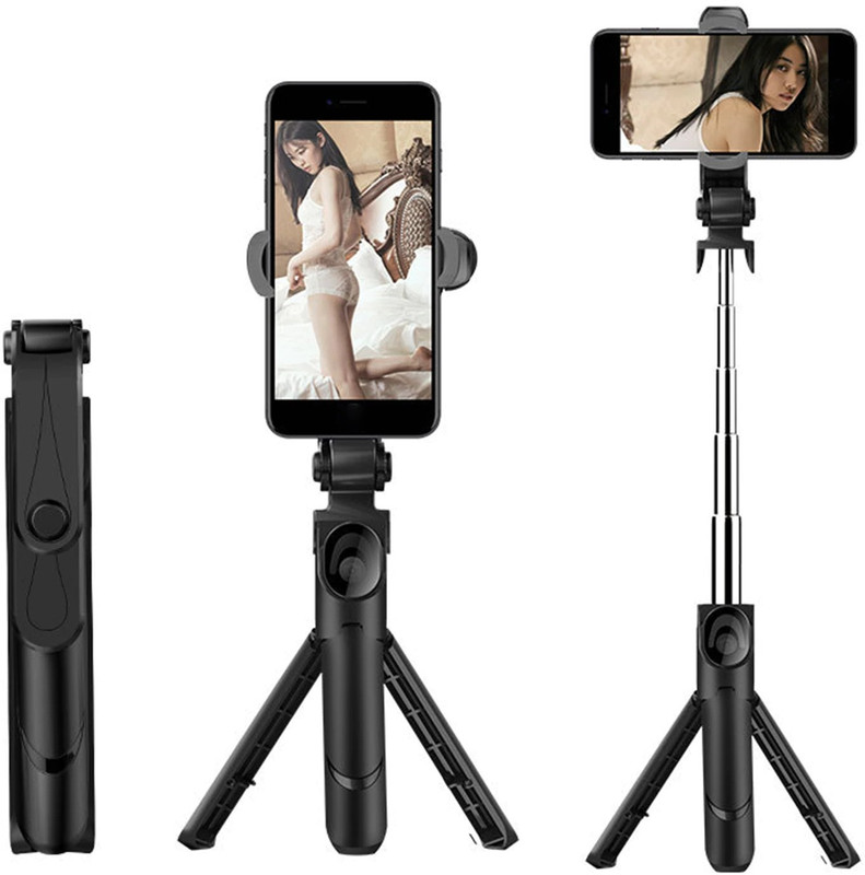 HIFY New Upgrade Extended Long Wireless Control Portable Selfie Stick Tripod, Monopod(Black, Supports Up to 400 g)