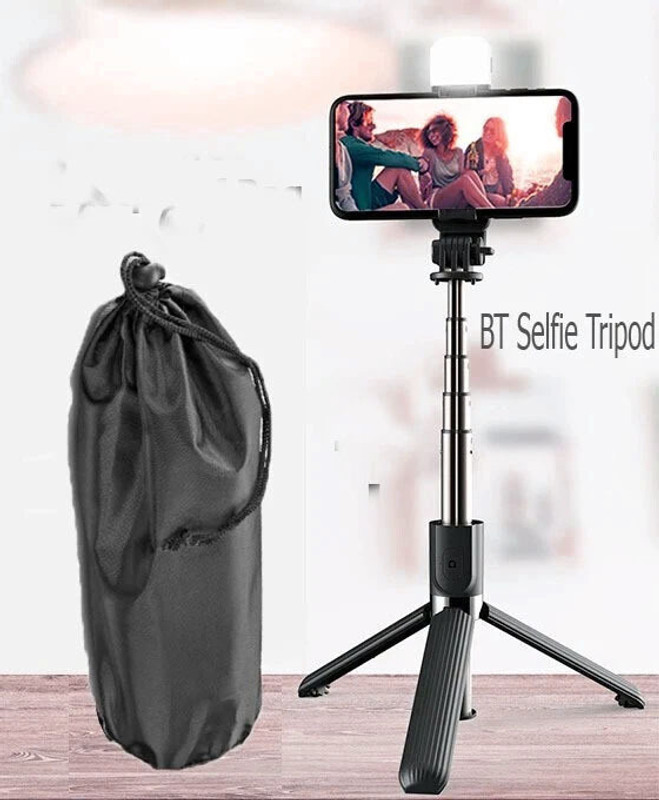 BUFONA Bluetooth Selfie Stick Tripod Mobile Holder Gimbal Photo Clicker Video Shutter Tripod, Monopod, Monopod Kit, Tripod Ball Head, Tripod Bracket, Tripod Clamp, Tripod Kit(Black, Supports Up to 700 g)