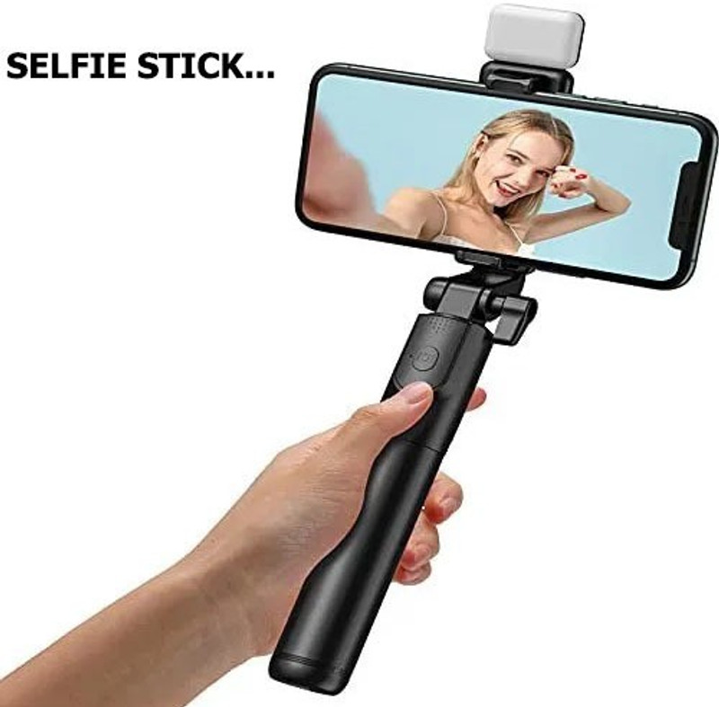 SOJUBA Bluetooth Selfie Stick Tripod Tripod, Tripod Kit(Black, Supports Up to 500 g)