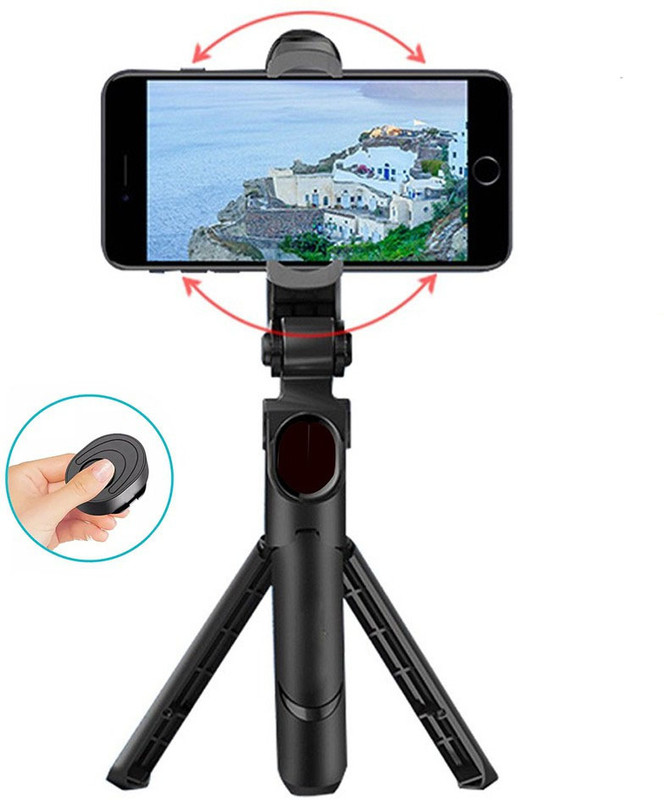 3D GOLDTM Live Broadcast Remote Shutter Multifunctional Extendable Bluetooth Selfie Stick Tripod, Monopod, Monopod Kit, Tripod Ball Head, Tripod Bracket, Tripod Clamp, Tripod Kit(Black, Supports Up to 400 g)